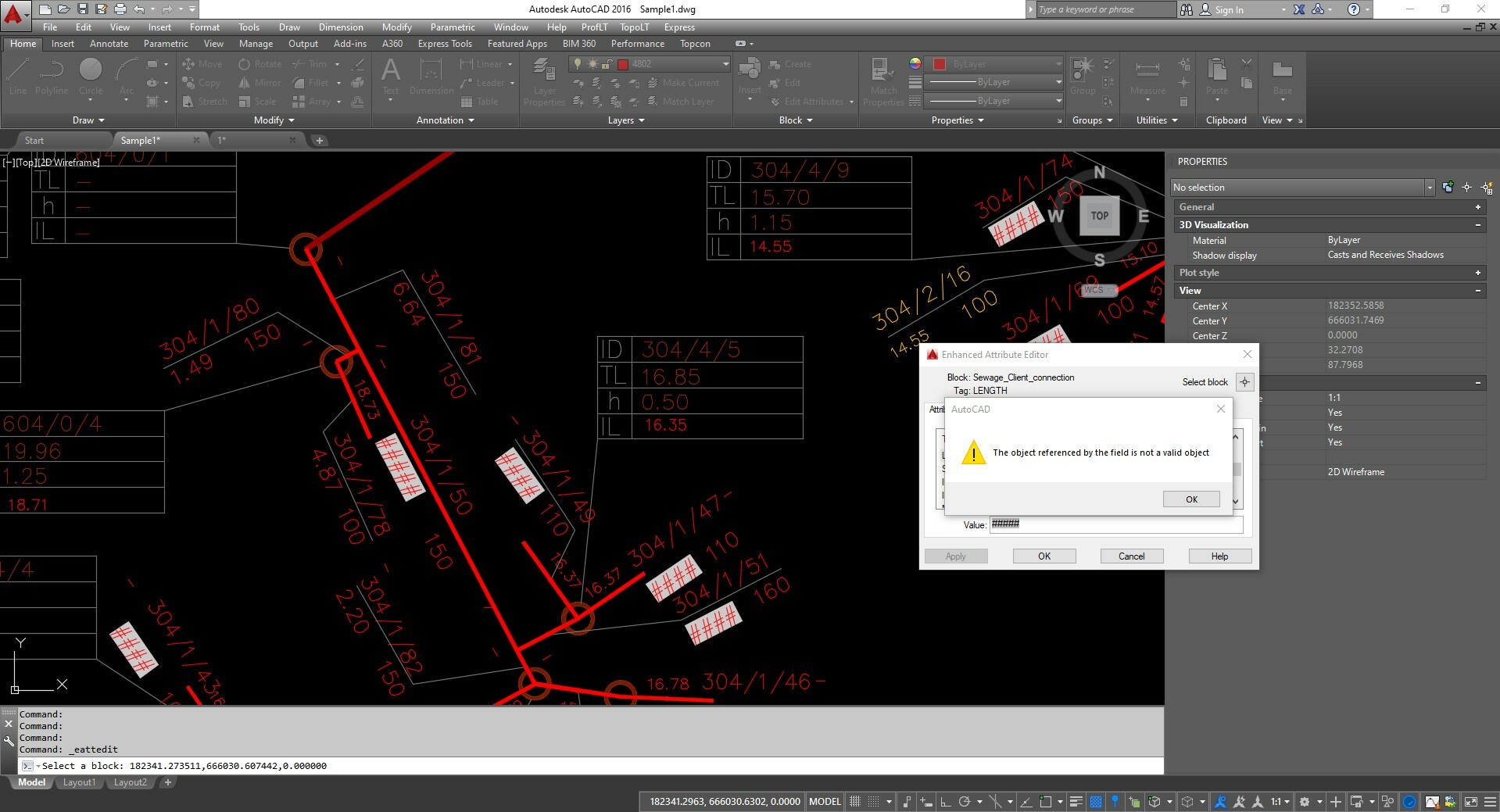 Autocad block with fields