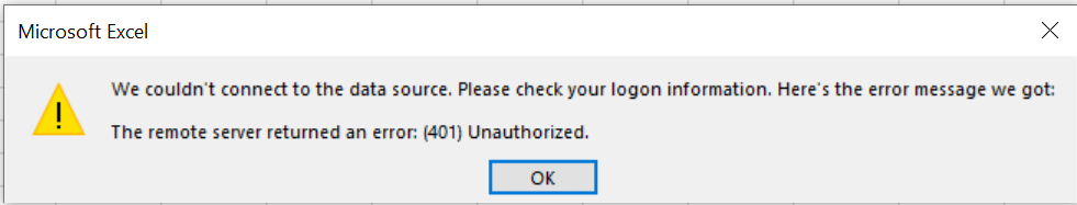 image of error from excel