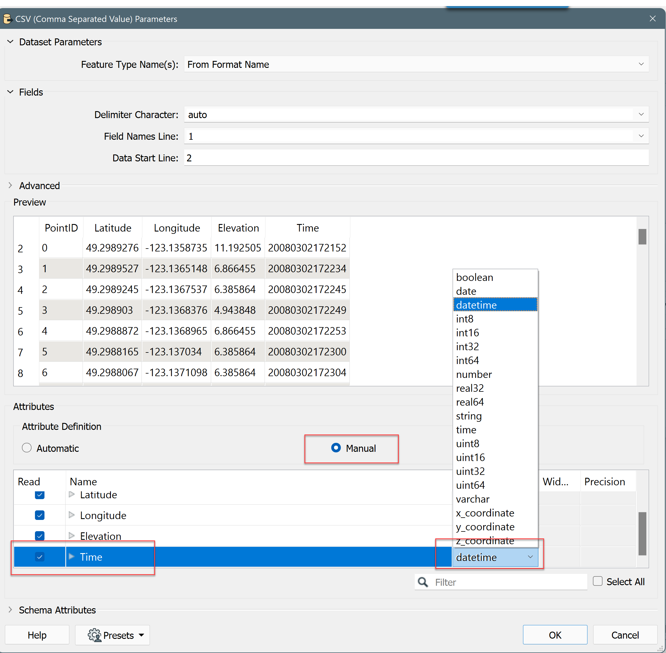 CSV_Parameters