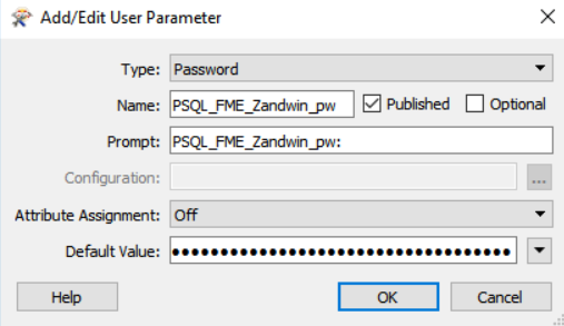 Password User Parameter