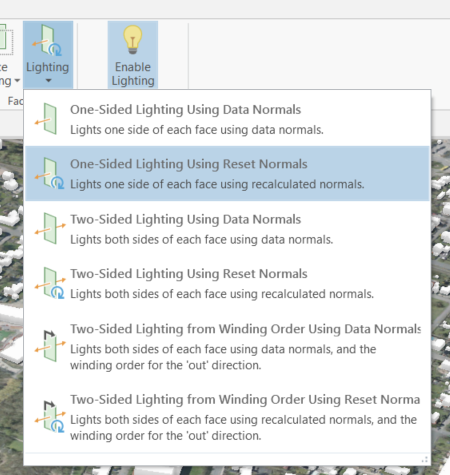 Lighting settings ArcGIS Pro