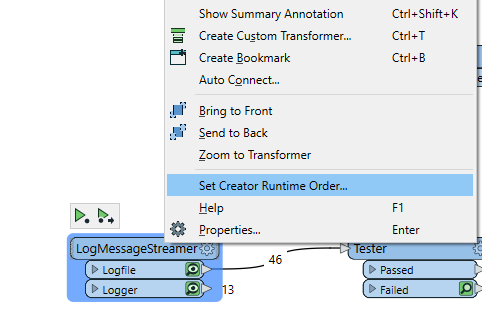 Set Creator Runtime Order