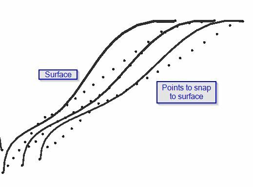 3D points to snap to surface