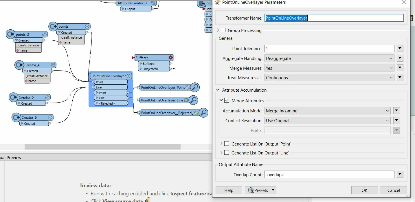 point on line overlay