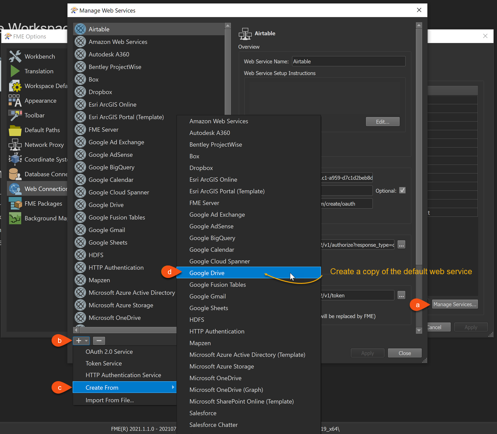 Steps to create Web Service Template copy