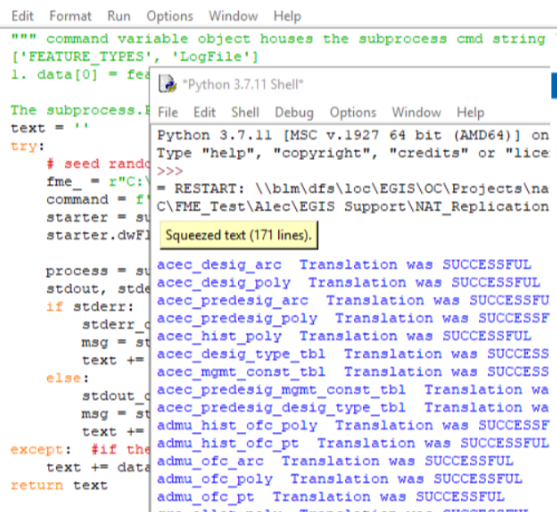 idle subprocess fme run example