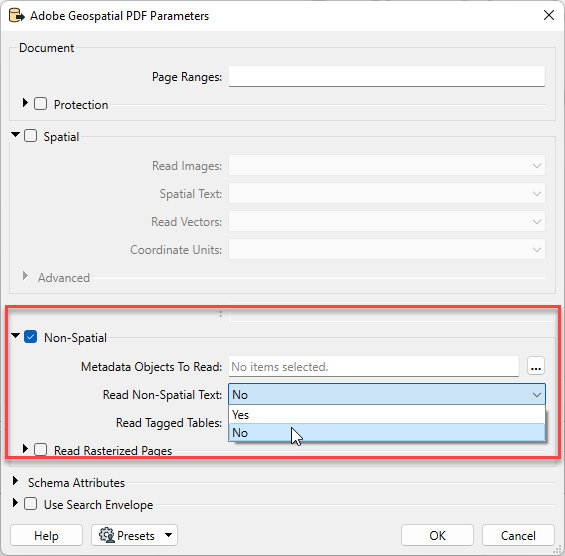 PDFReader_nonspatialparameters