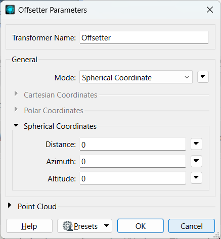 offsetter-with-spherical-coordinate-mode