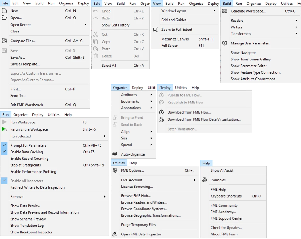 Menu redesign