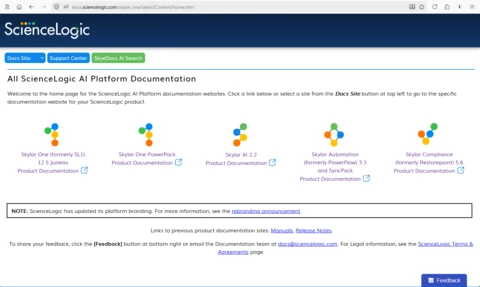 A screenshot of the new landing page for the docs site.