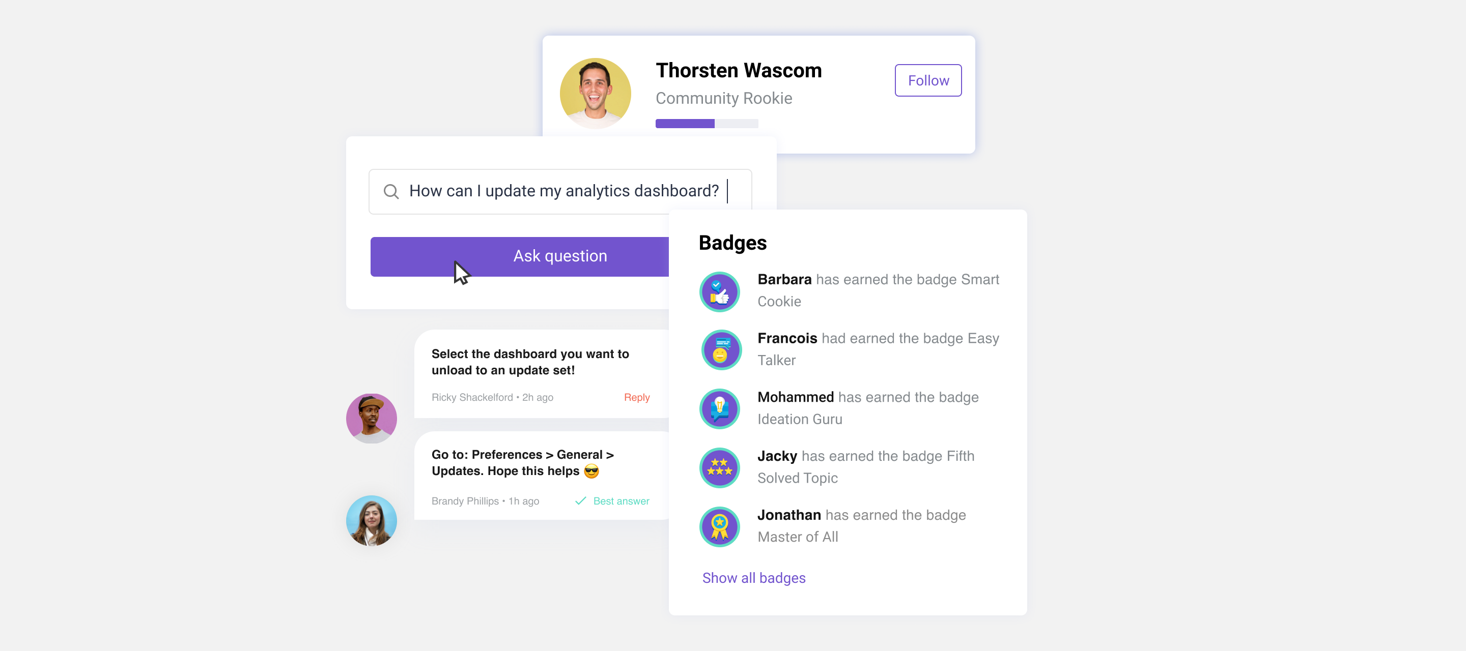 New Gamification feature: Customizable badges