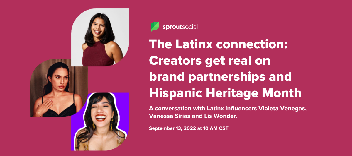 Starting at 10AM CDT! Creators get real on brand partnerships and Hispanic Heritage Month!