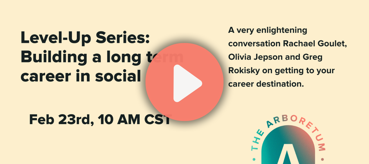 Event Recording and Resources: Building a long-term career in social