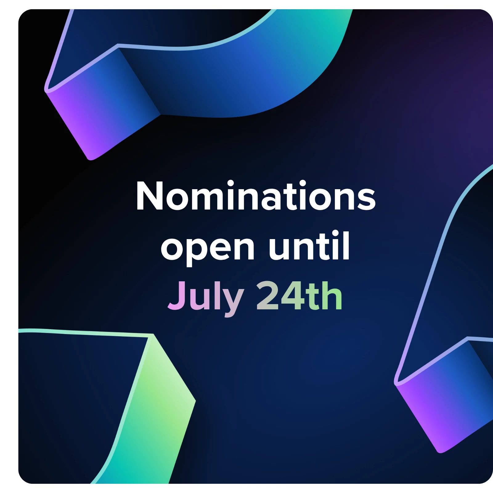 Text that says "nominate yourself or team by June 30" with purple, blue, and green Sprout icons in really random spots next to the text.