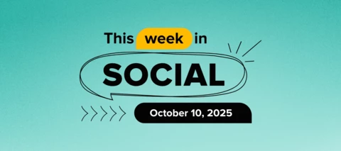 Promotional graphic for the series This Week in Social for October 10, 2025