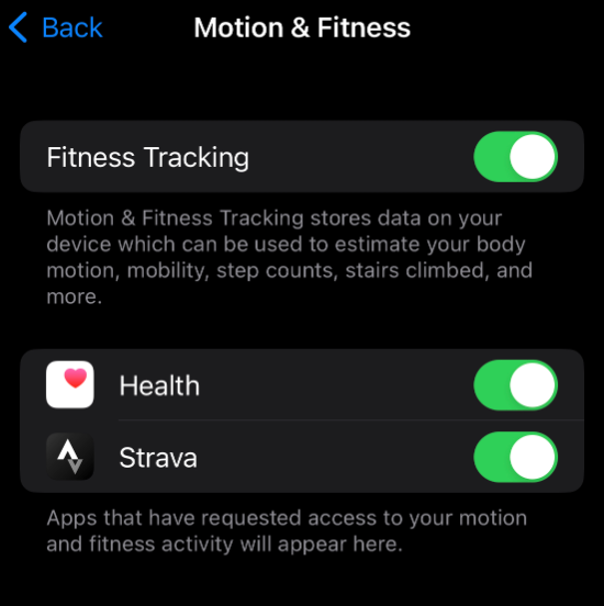 Motion and fitness apple watch strava sale