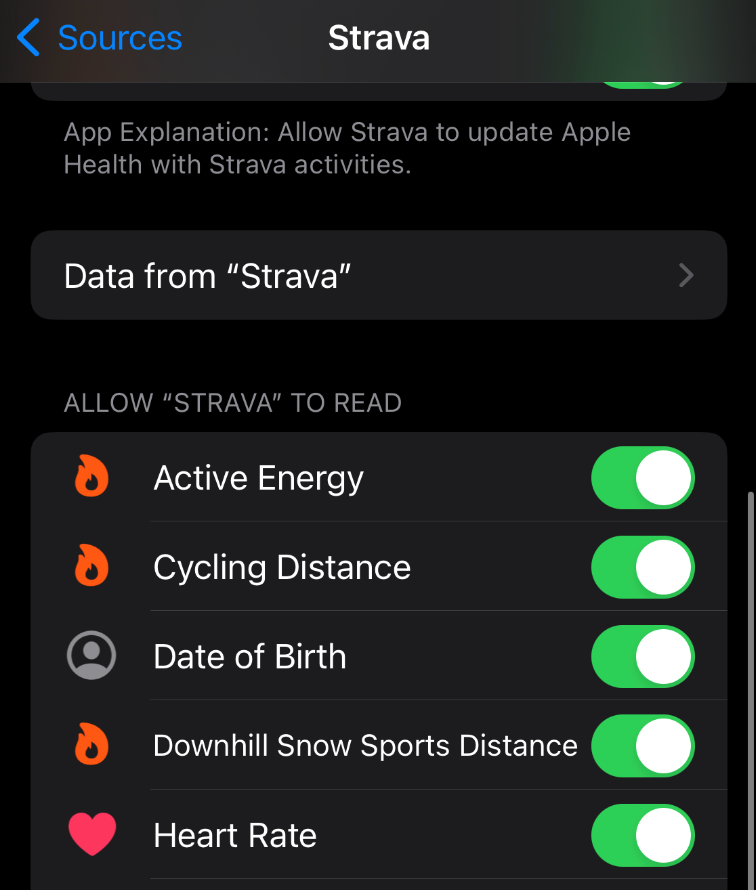 Sync apple health to strava sale