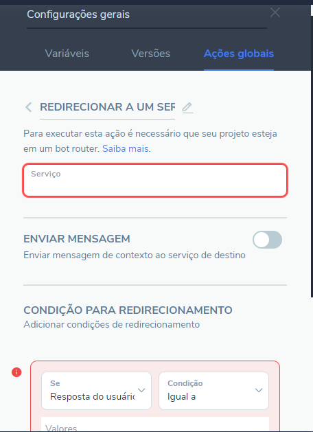 Determinada Mensagem Vai Para Um Bot Diferente | Blip Community