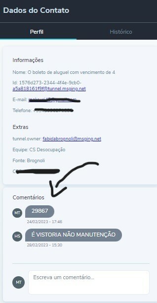 exemplo comentarios blip