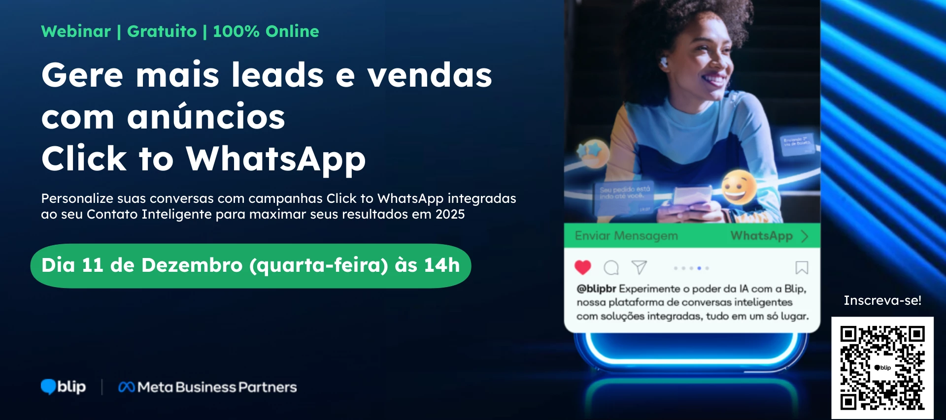 📽 [Webinar] Gere mais leads e vendas com anúncios Click to WhatsApp