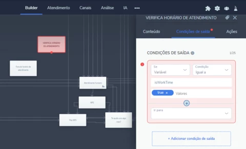 Variável "isWorkTime" não funciona no meu bloco de verificação de horário de atendimento Variável "isWorkTime" não funciona no meu bloco de verificação de horário de atendimento