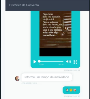 Bot mandou msg de inatividade Bot mandou msg de inatividade