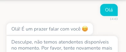 Mesmo com atendente online, builder não encaminha mensagens para atendente