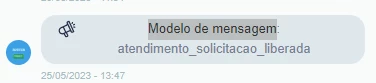 Mensagem do Modelo de Mensagem Ativa não aparece para os atendentes
