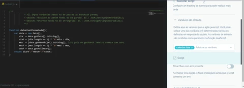 Formatar a data no script Formatar a data no script