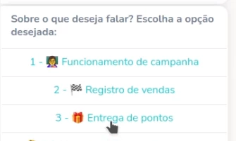 Criação de menu whatsapp Criação de menu whatsapp
