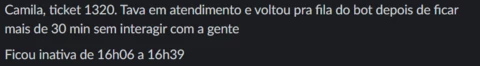 Ticket fechando após 30 minutos Ticket fechando após 30 minutos