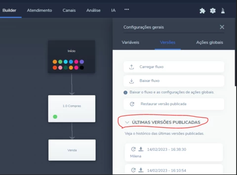 Últimas versões publicadas - builder Últimas versões publicadas - builder
