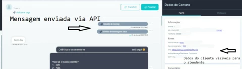 Como settar variáveis do contato via API