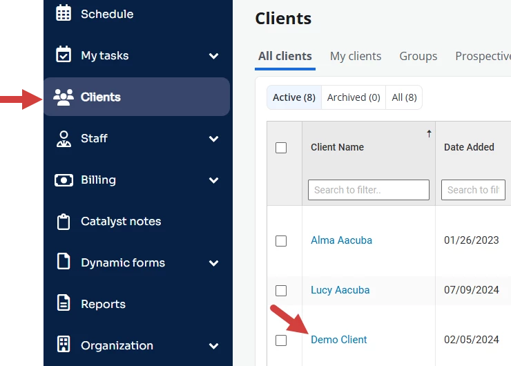 Invite Clients to Client Portal | Ensora Experience