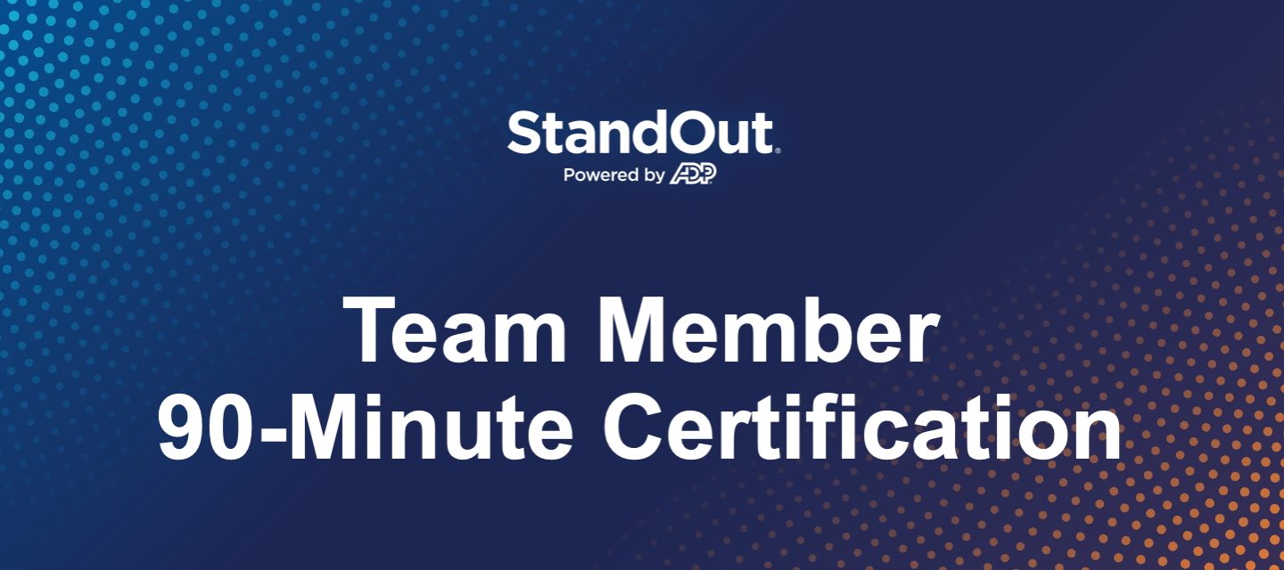 StandOut Team Member 90-Minute Certification - 2024 Public Offerings
