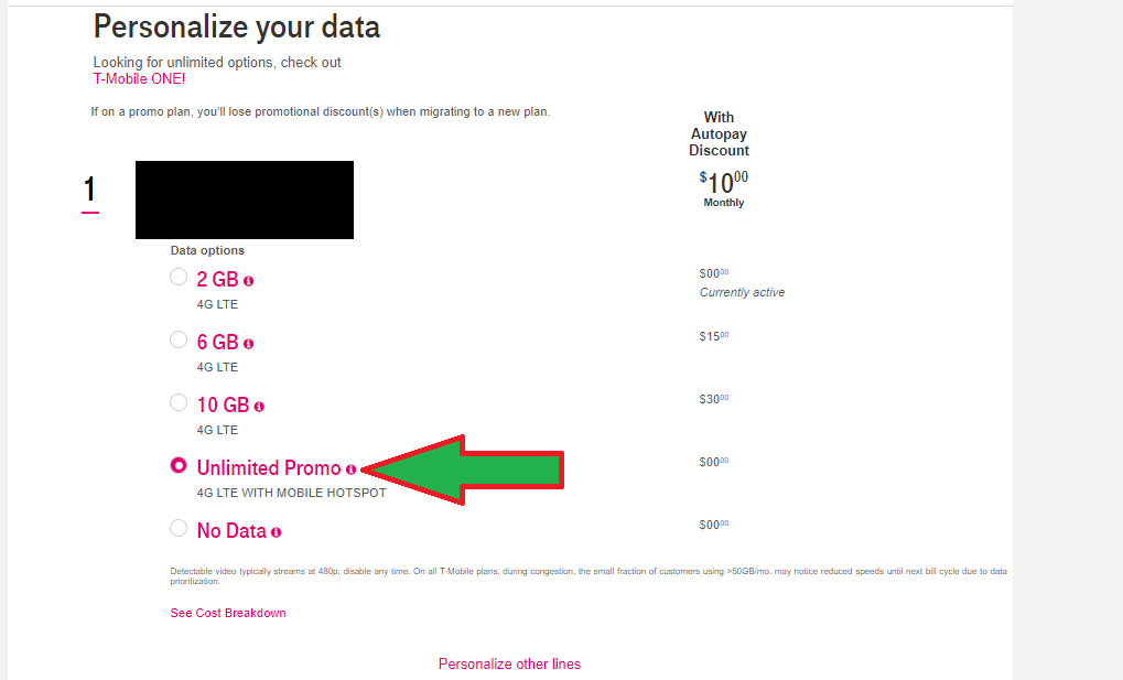 Unlimited 4g Lte Promo On Simple Choice Plan T Mobile Community