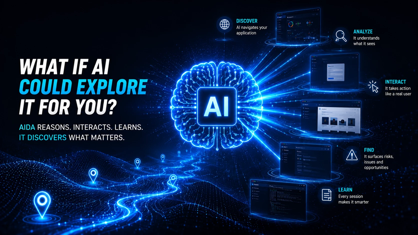 What if AI could explore it for you? AIDA reasons, interacts, learns — it discovers what matters.