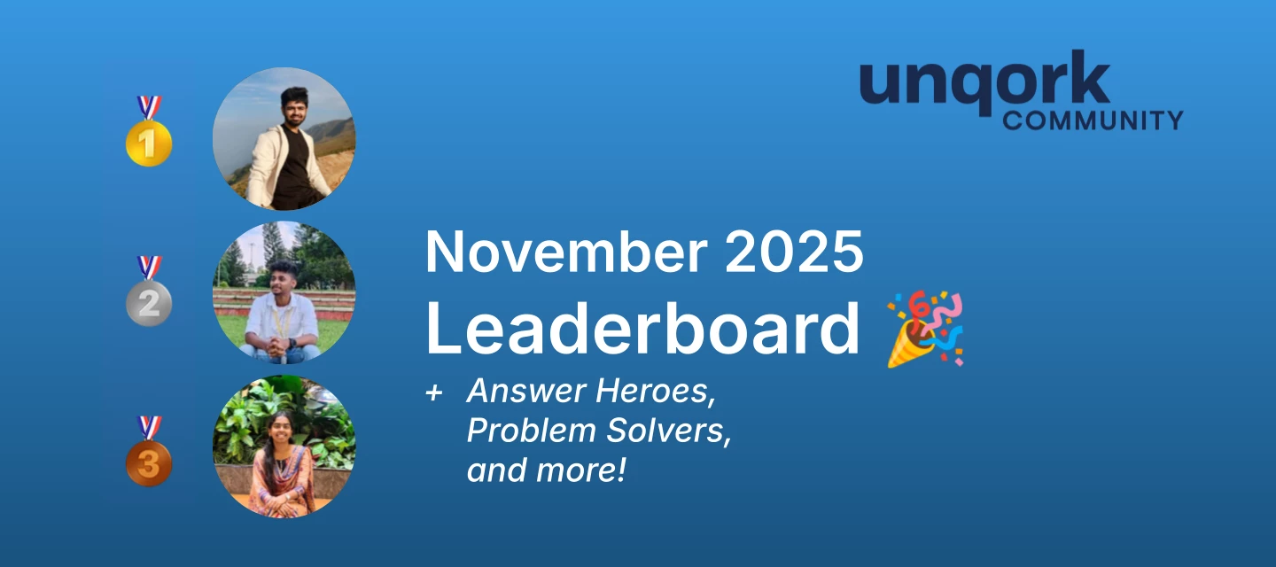 November 2025 Unqork Community Leaderboard