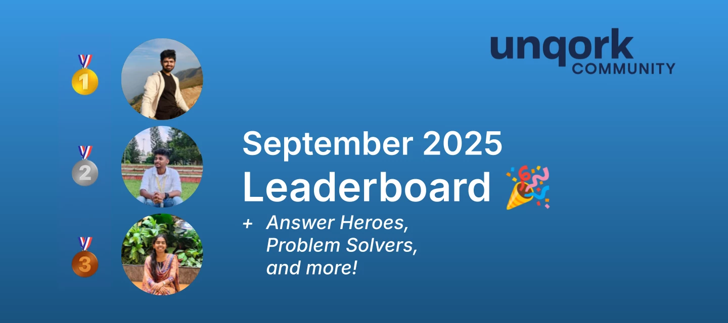 September 2025 Unqork Community Leaderboard