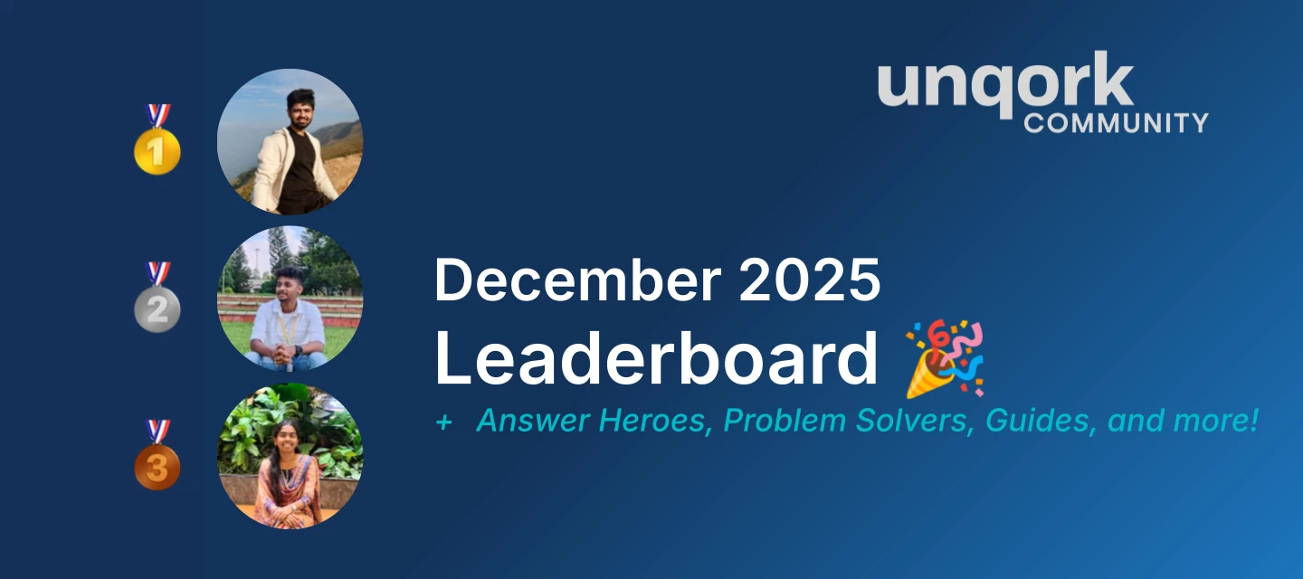 December 2025 Unqork Community Leaderboard