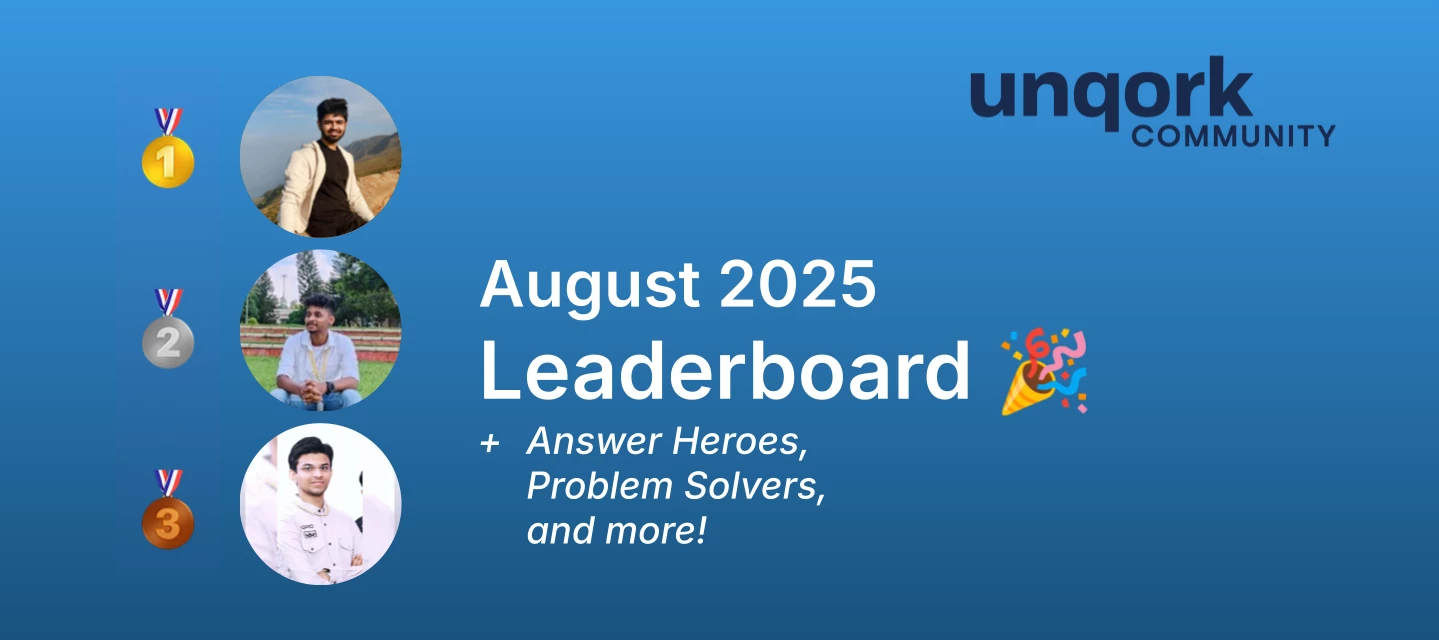 August 2025 Unqork Community Leaderboard