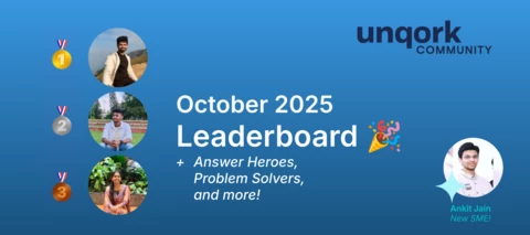 October 2025 Unqork Community Leaderbaord & New SME: Ankit Jain