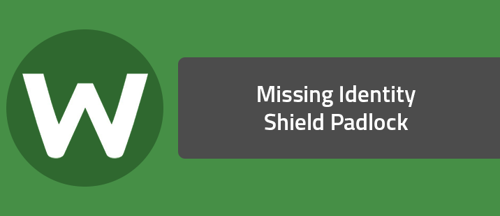 Missing Identity Shield Padlock