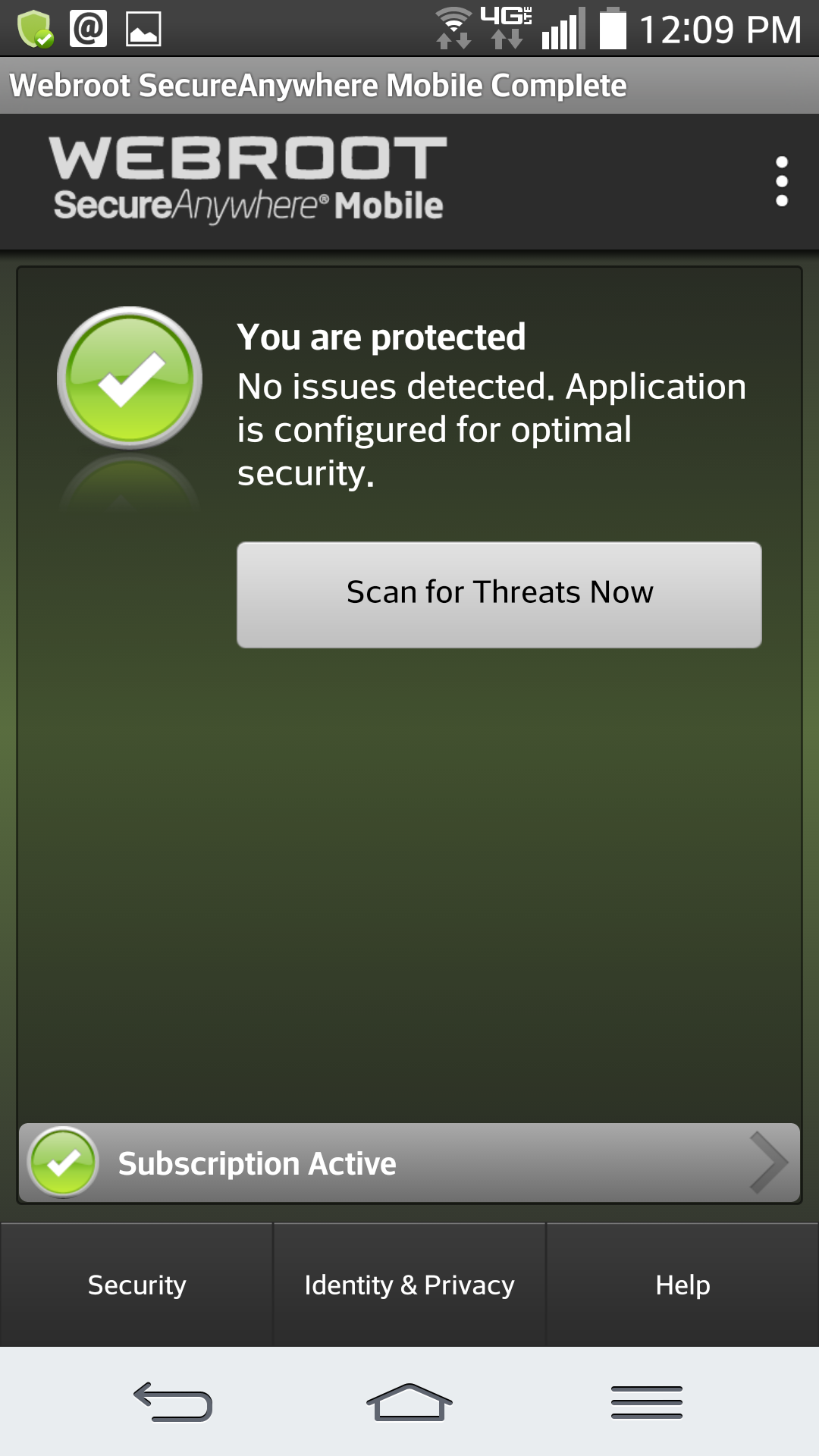 webroot internet security complete for android