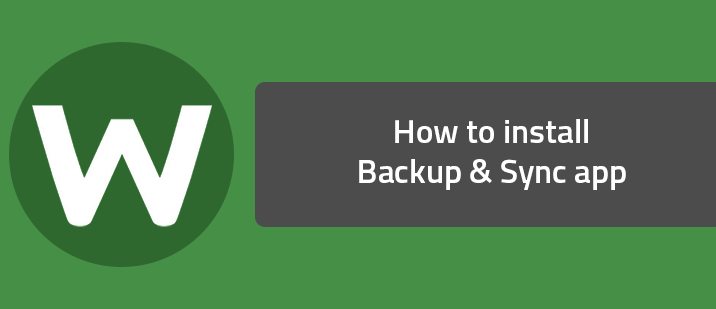 How to install Backup & Sync app