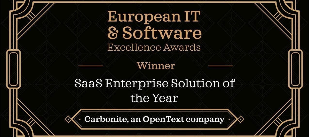 Carbonite wins SaaS Enterprise Solution of the Year