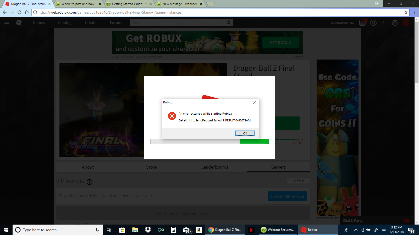 Roblox Is Not Working For Me