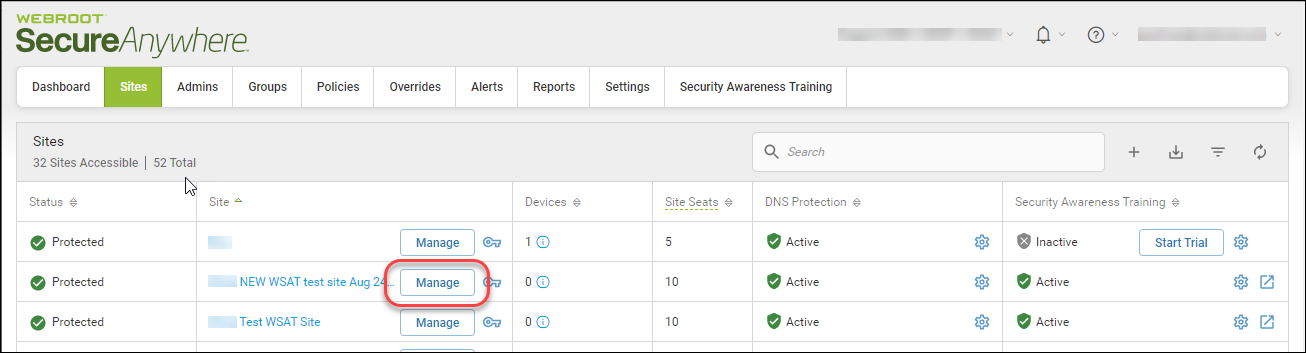 enable user access in webroot console