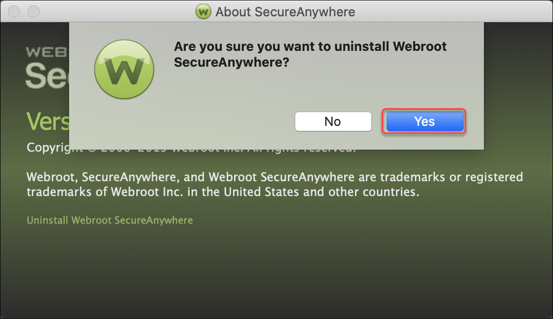 uninstall webroot secureanywhere windows 10