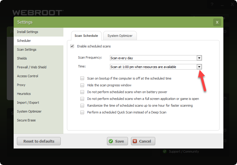 Scheduled Scanner